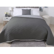 Belledorm Panama Grey Quilted Bedspread, Runner and Cushion